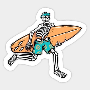 Skeley Surfing Sticker